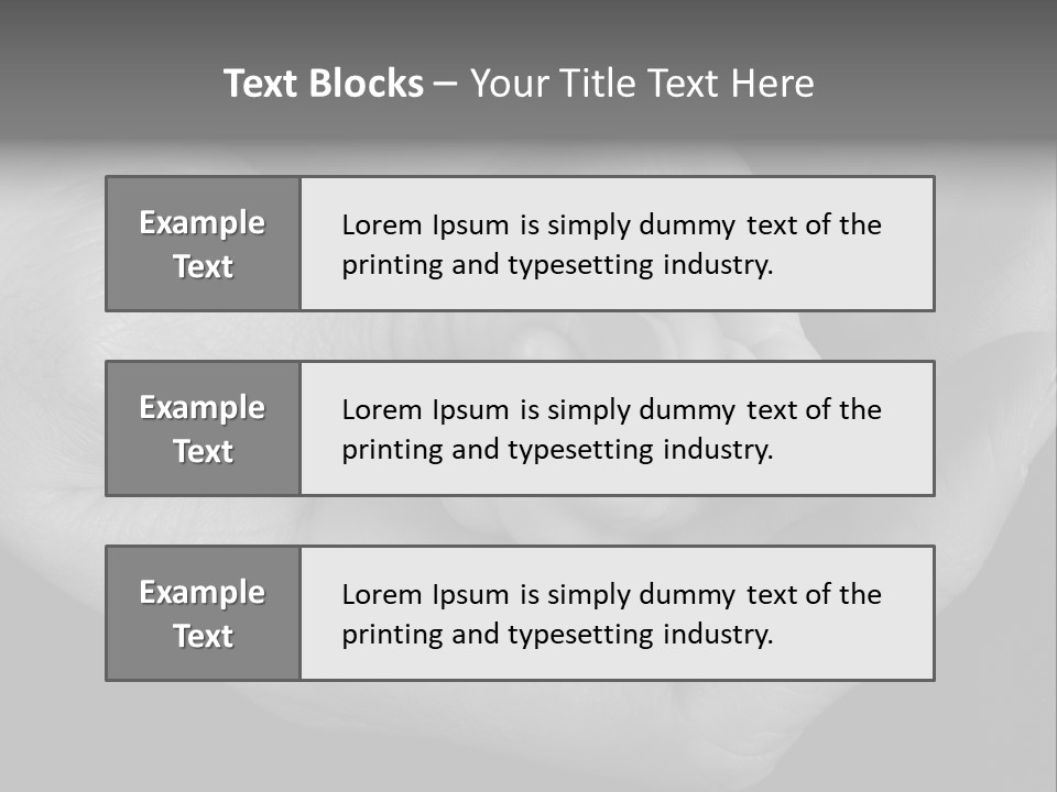 Teacher And Three Preschoolers Playing With Wooden Blocks PowerPoint Template