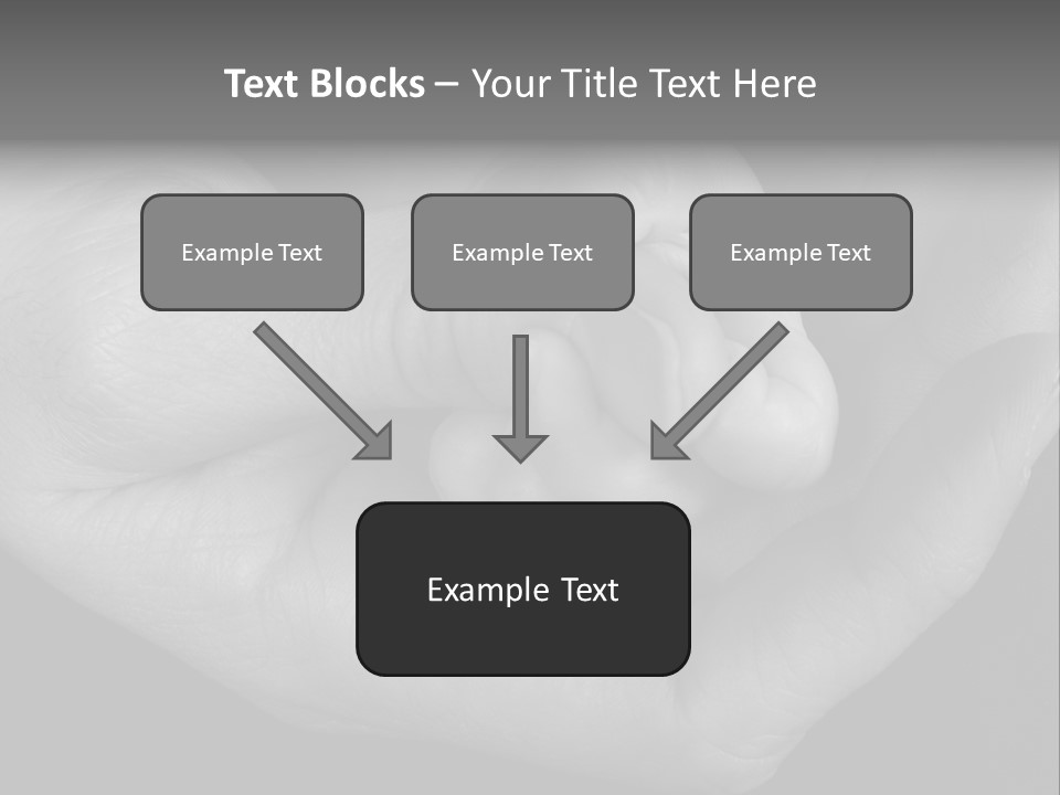 Teacher And Three Preschoolers Playing With Wooden Blocks PowerPoint Template