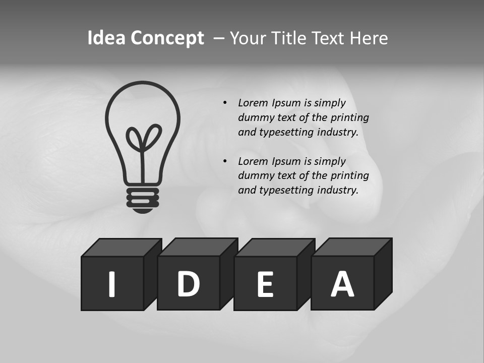 Teacher And Three Preschoolers Playing With Wooden Blocks PowerPoint Template