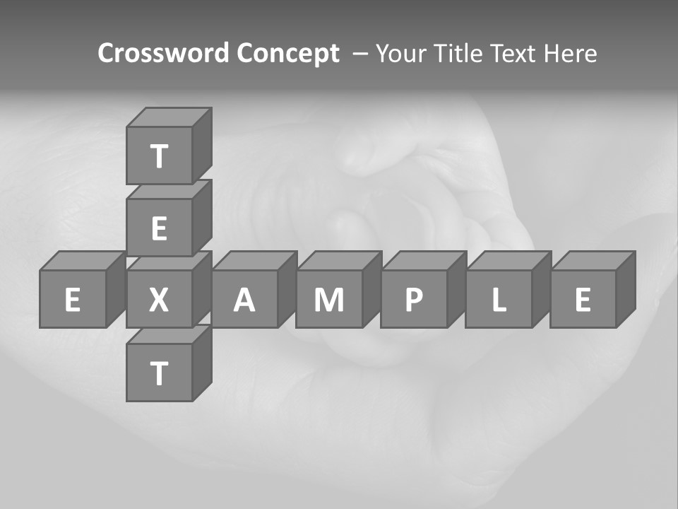 Teacher And Three Preschoolers Playing With Wooden Blocks PowerPoint Template