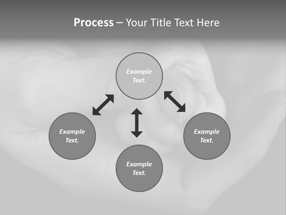 Teacher And Three Preschoolers Playing With Wooden Blocks PowerPoint Template