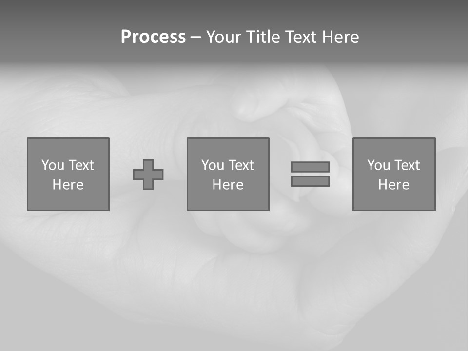 Teacher And Three Preschoolers Playing With Wooden Blocks PowerPoint Template