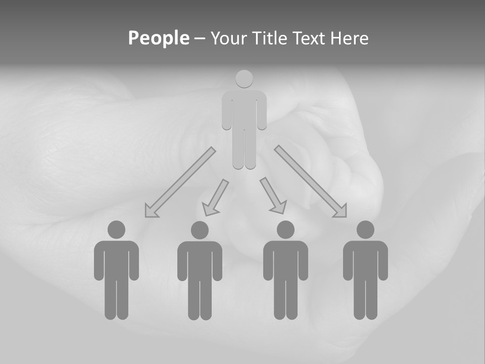 Teacher And Three Preschoolers Playing With Wooden Blocks PowerPoint Template