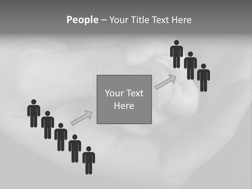 Teacher And Three Preschoolers Playing With Wooden Blocks PowerPoint Template