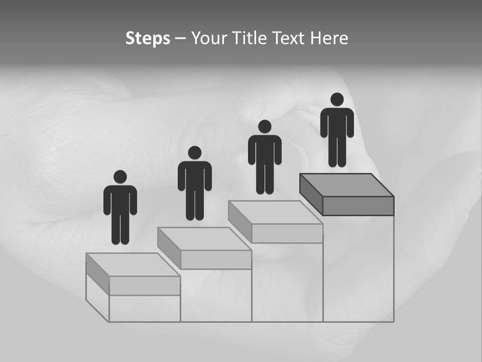 Teacher And Three Preschoolers Playing With Wooden Blocks PowerPoint Template