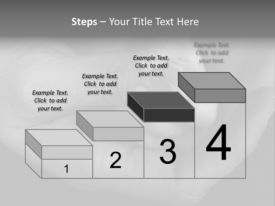 Teacher And Three Preschoolers Playing With Wooden Blocks PowerPoint Template