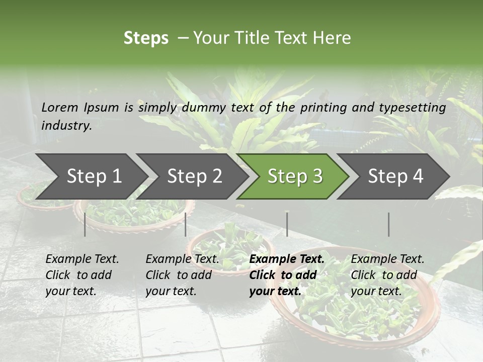 Pot With Floating Plants In Balinese Architectural Style PowerPoint Template