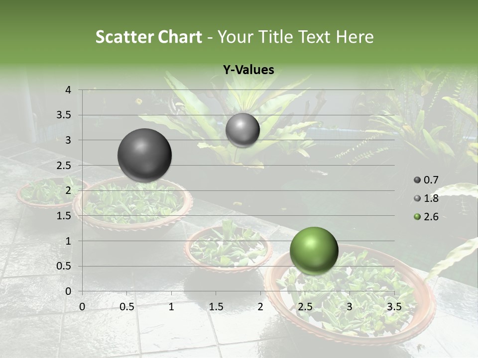 Pot With Floating Plants In Balinese Architectural Style PowerPoint Template