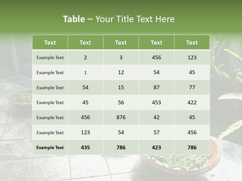 Pot With Floating Plants In Balinese Architectural Style PowerPoint Template