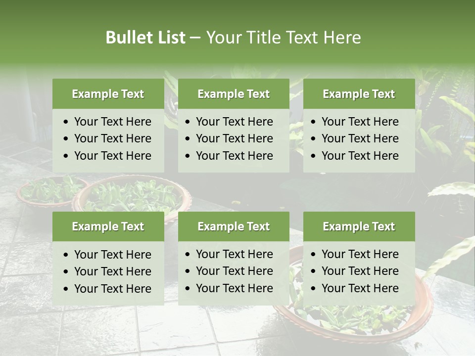 Pot With Floating Plants In Balinese Architectural Style PowerPoint Template