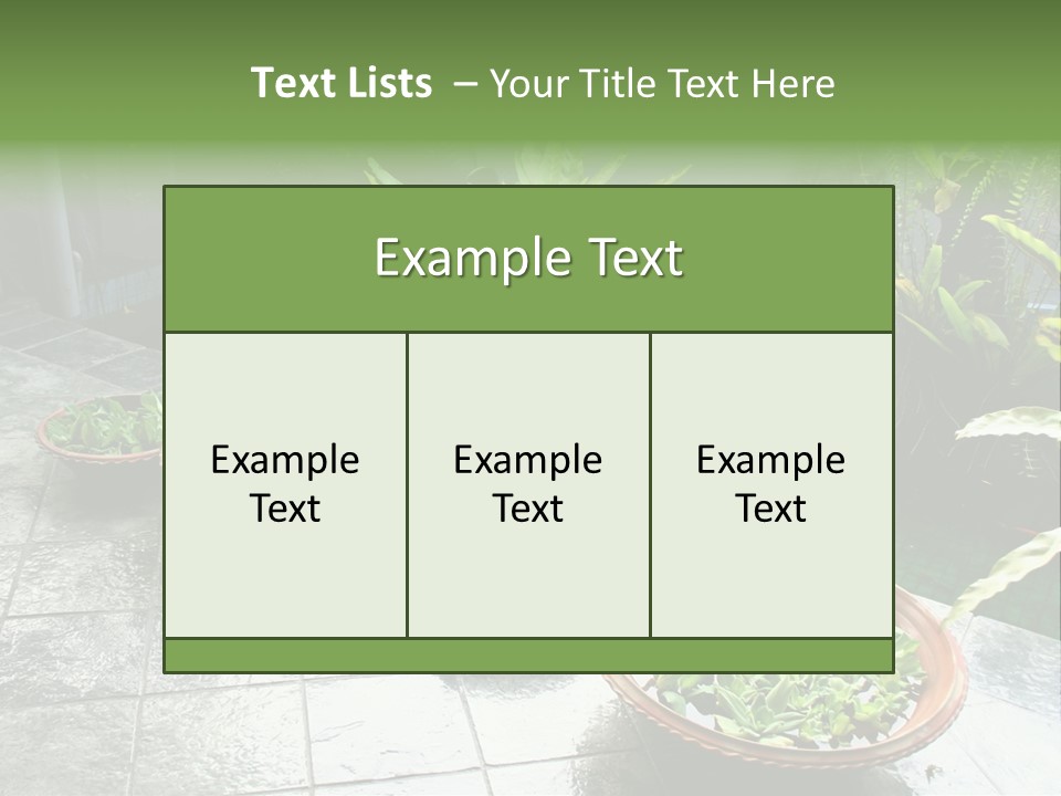 Pot With Floating Plants In Balinese Architectural Style PowerPoint Template