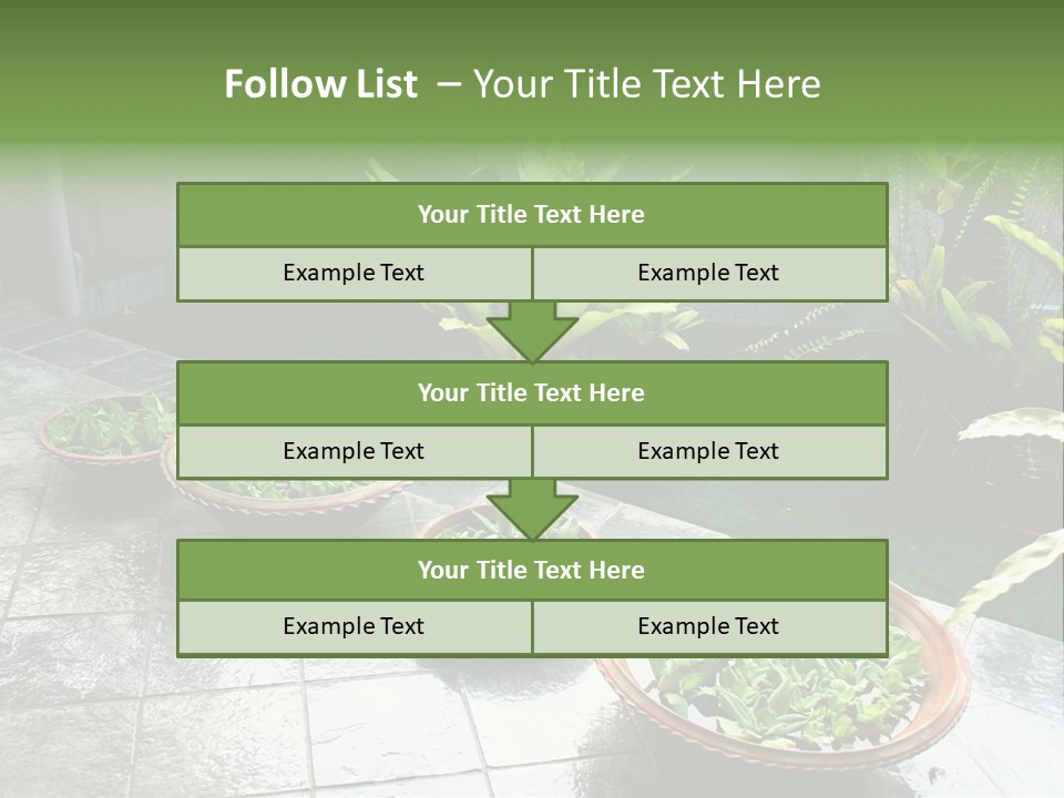 Pot With Floating Plants In Balinese Architectural Style PowerPoint Template