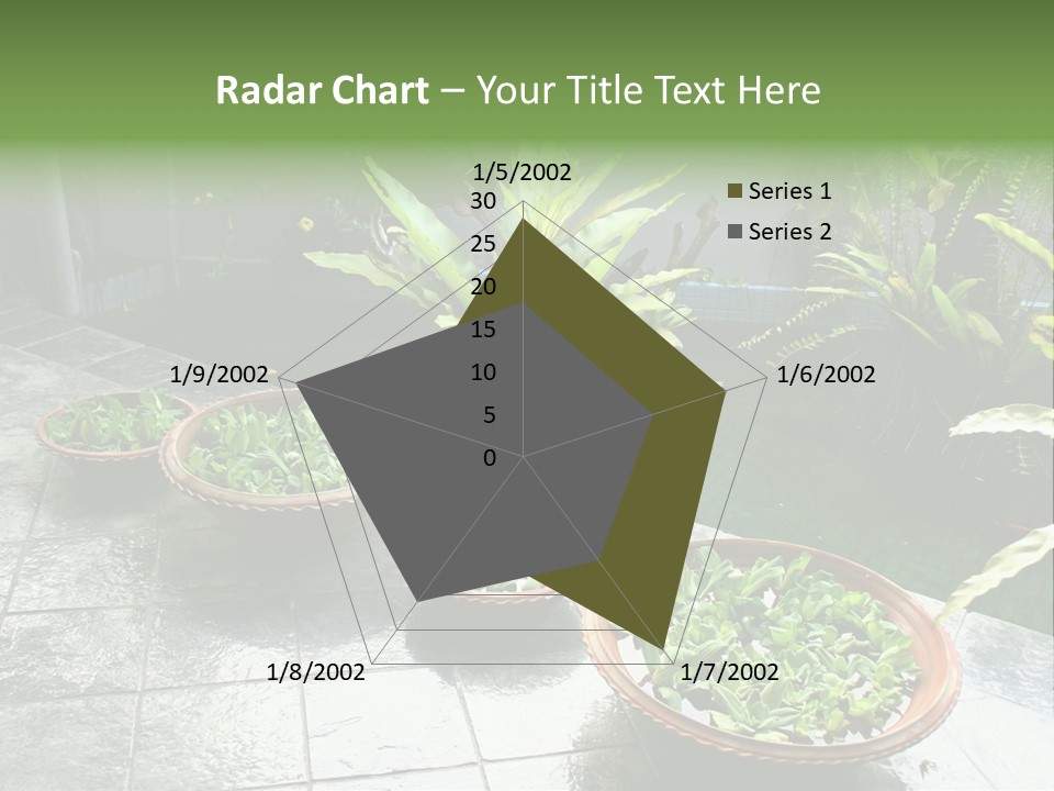 Pot With Floating Plants In Balinese Architectural Style PowerPoint Template