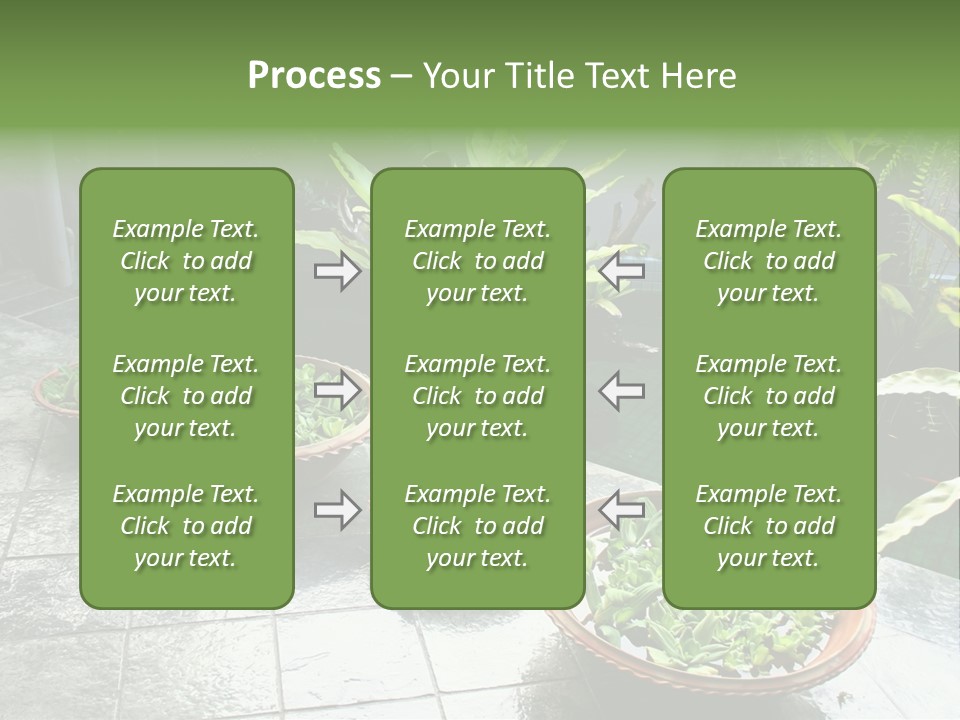 Pot With Floating Plants In Balinese Architectural Style PowerPoint Template