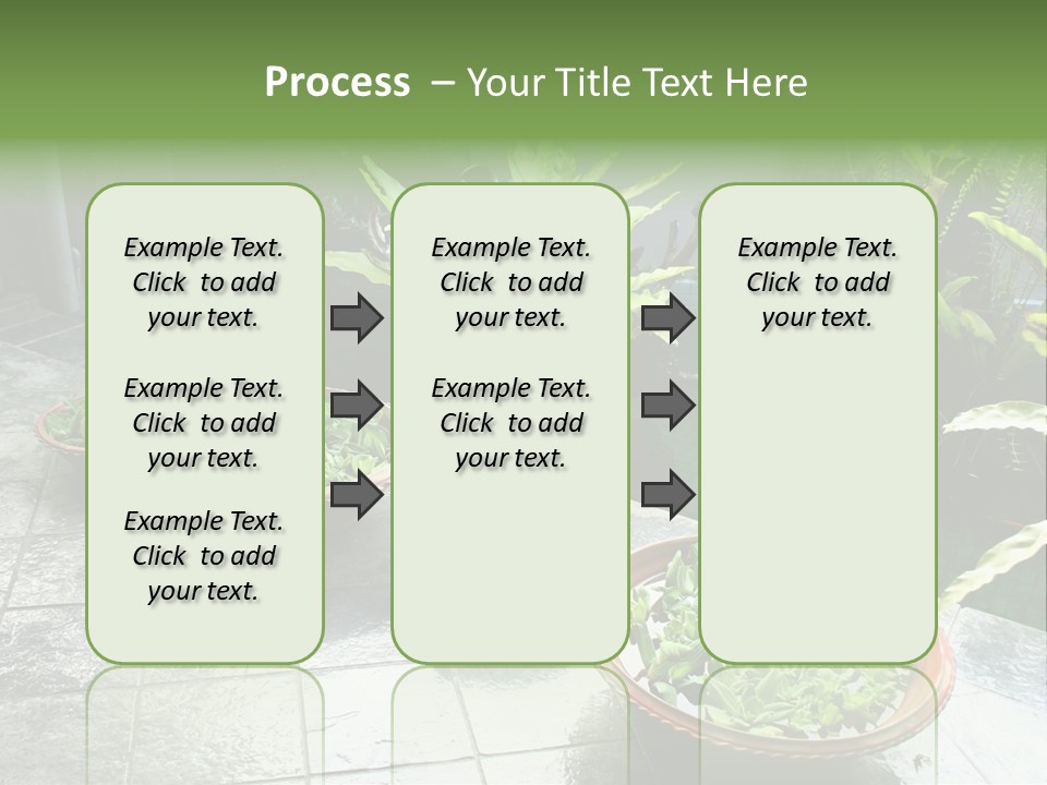 Pot With Floating Plants In Balinese Architectural Style PowerPoint Template