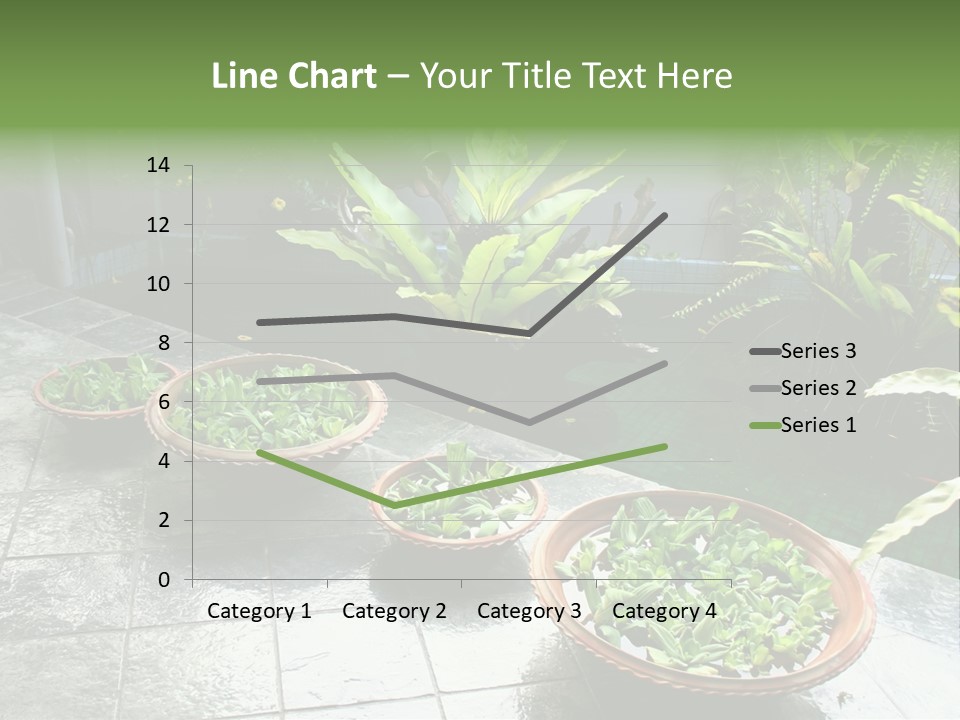 Pot With Floating Plants In Balinese Architectural Style PowerPoint Template
