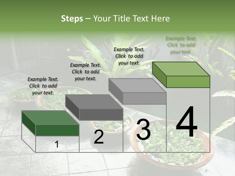 Pot With Floating Plants In Balinese Architectural Style PowerPoint Template
