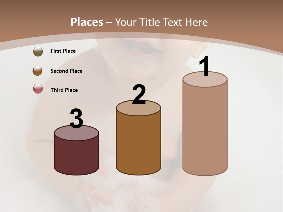 Smile Baby In Bath With Two Teeths PowerPoint Template