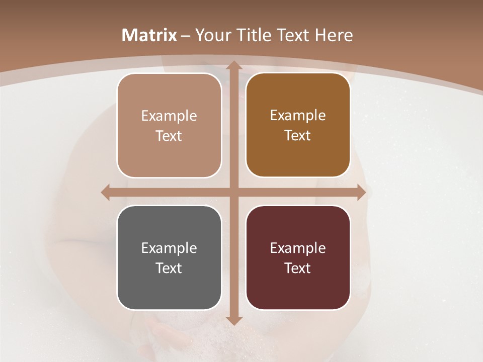 Smile Baby In Bath With Two Teeths PowerPoint Template