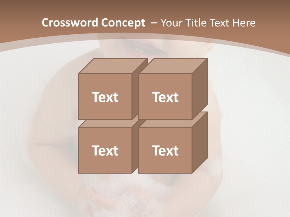 Smile Baby In Bath With Two Teeths PowerPoint Template