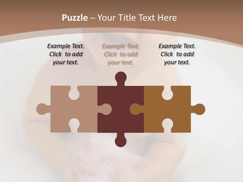 Smile Baby In Bath With Two Teeths PowerPoint Template