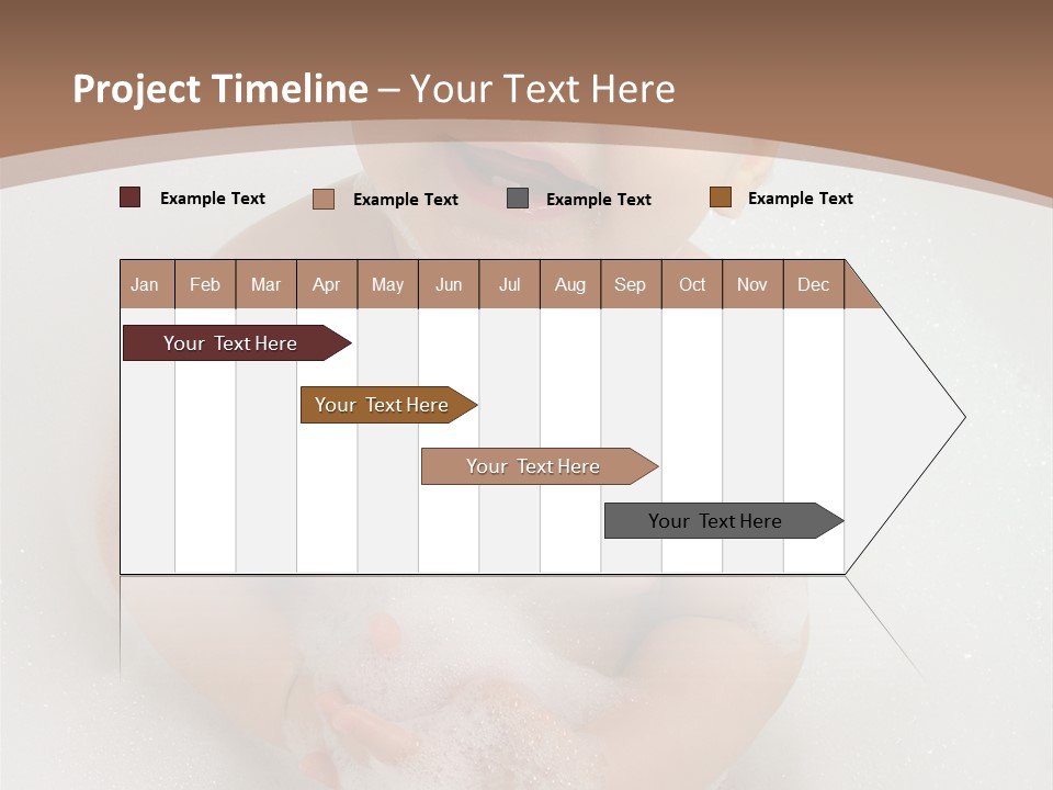 Smile Baby In Bath With Two Teeths PowerPoint Template