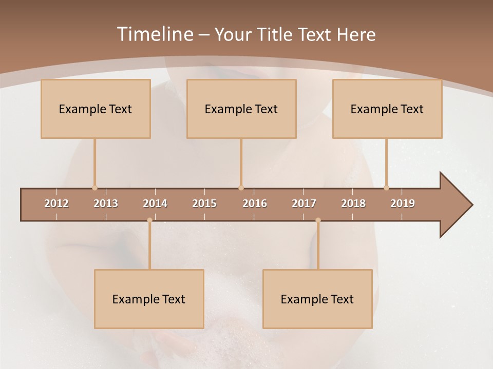 Smile Baby In Bath With Two Teeths PowerPoint Template