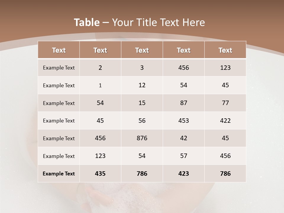 Smile Baby In Bath With Two Teeths PowerPoint Template