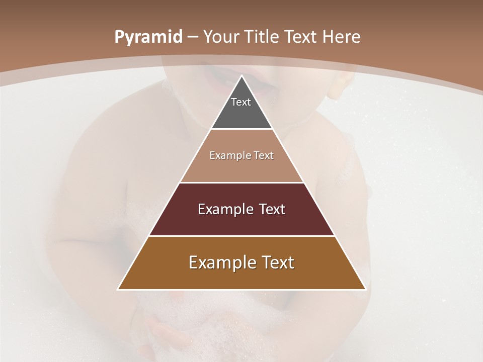 Smile Baby In Bath With Two Teeths PowerPoint Template