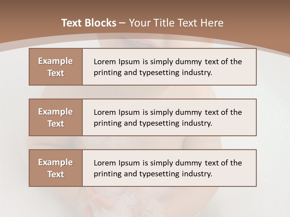 Smile Baby In Bath With Two Teeths PowerPoint Template