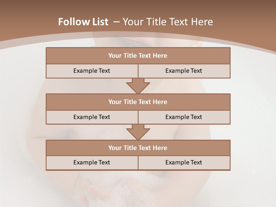 Smile Baby In Bath With Two Teeths PowerPoint Template