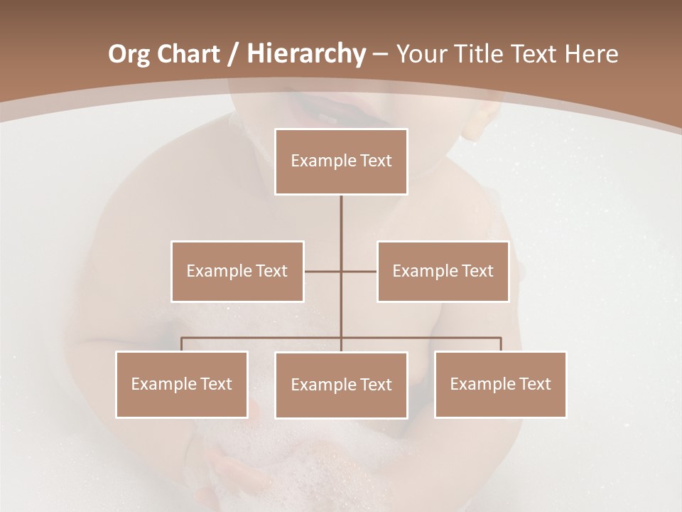Smile Baby In Bath With Two Teeths PowerPoint Template