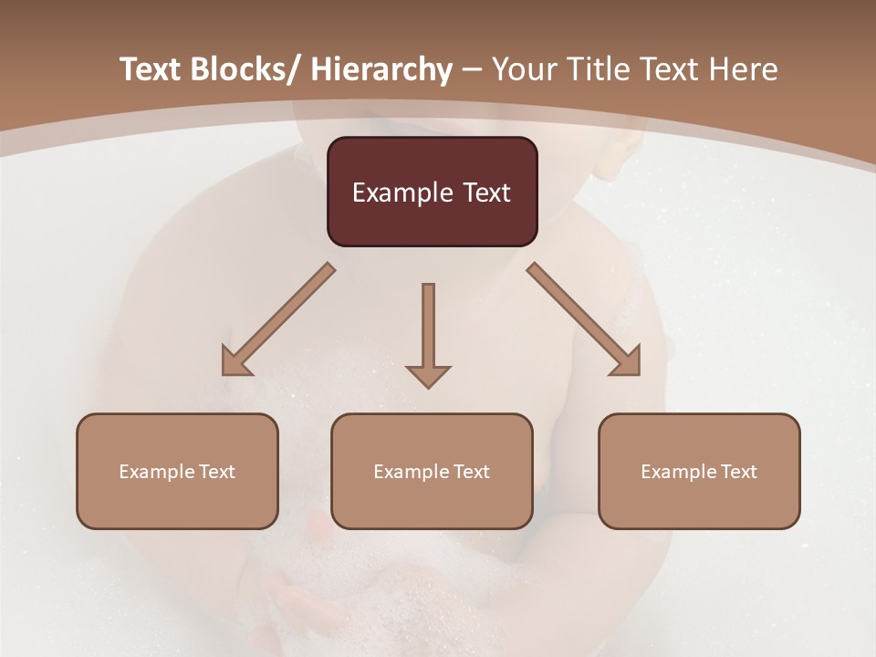 Smile Baby In Bath With Two Teeths PowerPoint Template