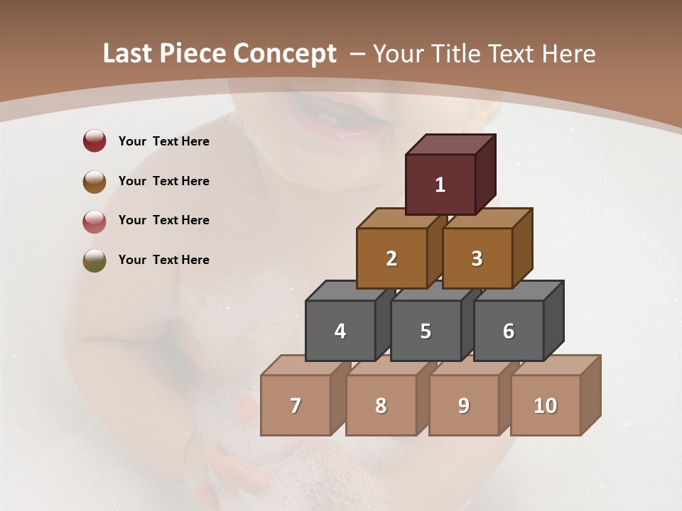 Smile Baby In Bath With Two Teeths PowerPoint Template