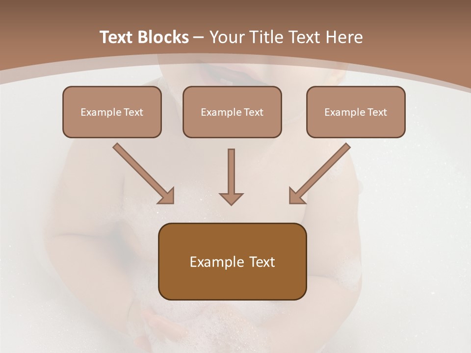 Smile Baby In Bath With Two Teeths PowerPoint Template