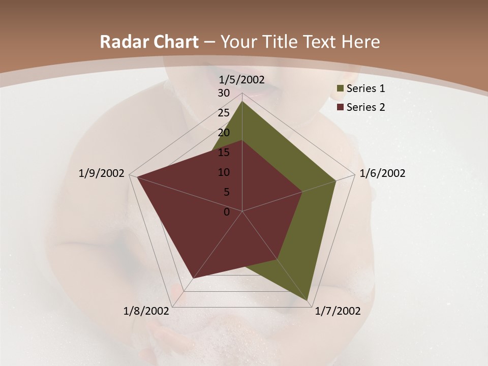 Smile Baby In Bath With Two Teeths PowerPoint Template