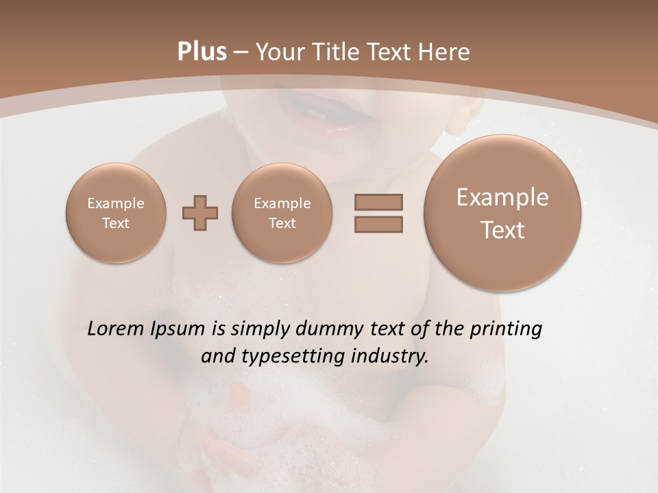 Smile Baby In Bath With Two Teeths PowerPoint Template