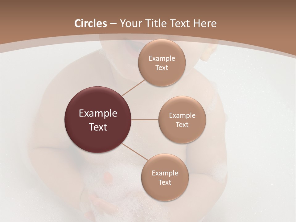 Smile Baby In Bath With Two Teeths PowerPoint Template