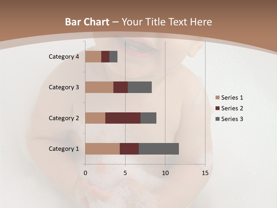 Smile Baby In Bath With Two Teeths PowerPoint Template