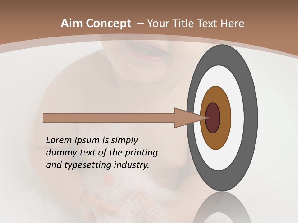 Smile Baby In Bath With Two Teeths PowerPoint Template