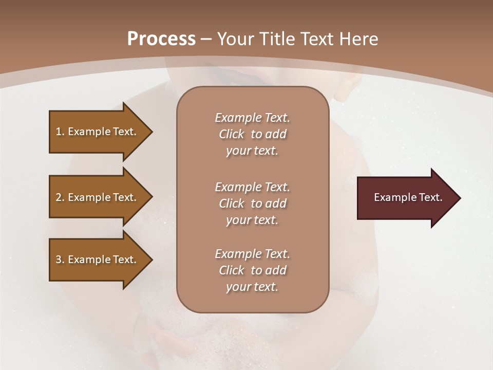 Smile Baby In Bath With Two Teeths PowerPoint Template