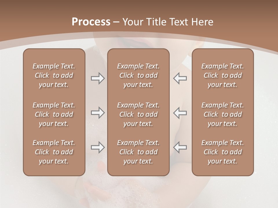 Smile Baby In Bath With Two Teeths PowerPoint Template