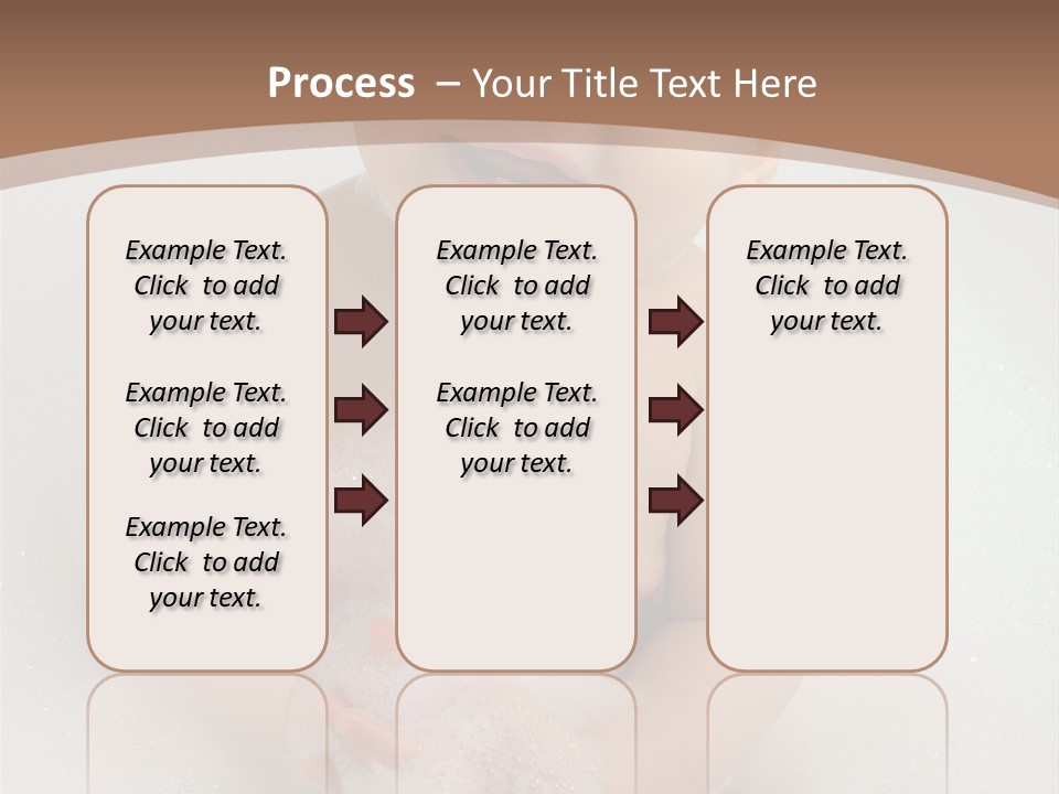 Smile Baby In Bath With Two Teeths PowerPoint Template