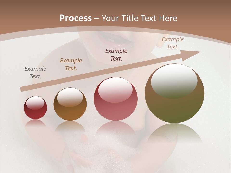 Smile Baby In Bath With Two Teeths PowerPoint Template