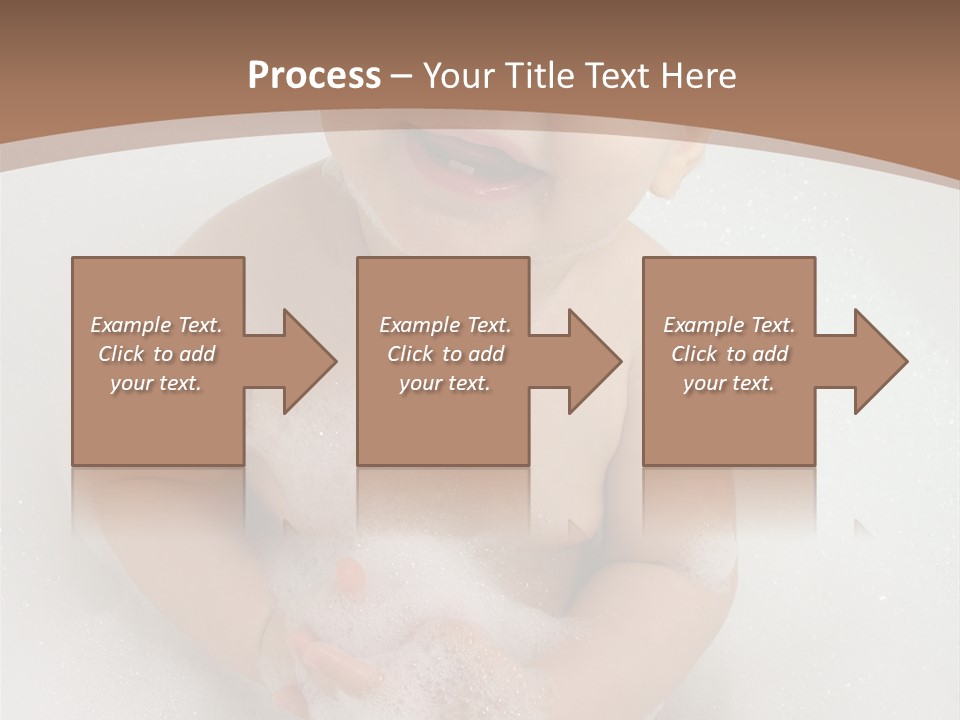 Smile Baby In Bath With Two Teeths PowerPoint Template