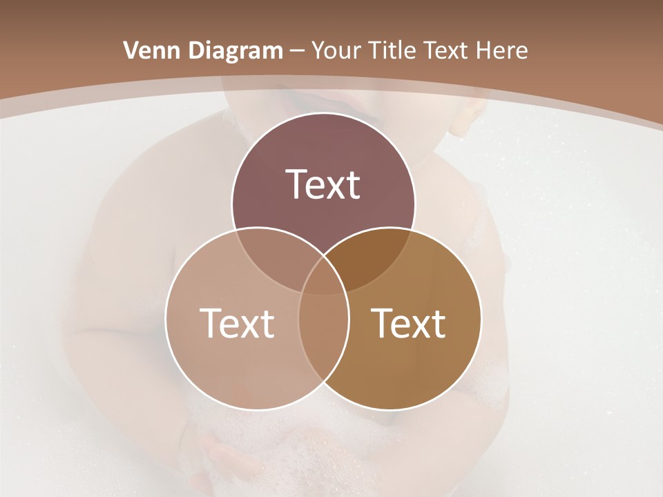 Smile Baby In Bath With Two Teeths PowerPoint Template