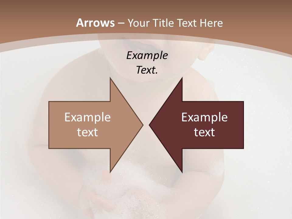 Smile Baby In Bath With Two Teeths PowerPoint Template