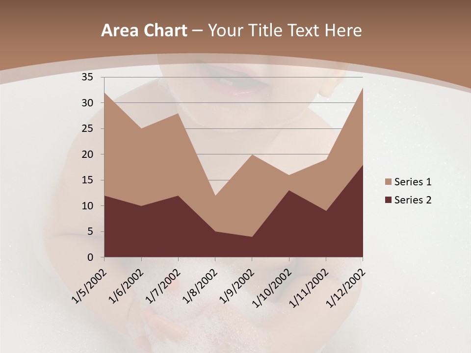 Smile Baby In Bath With Two Teeths PowerPoint Template