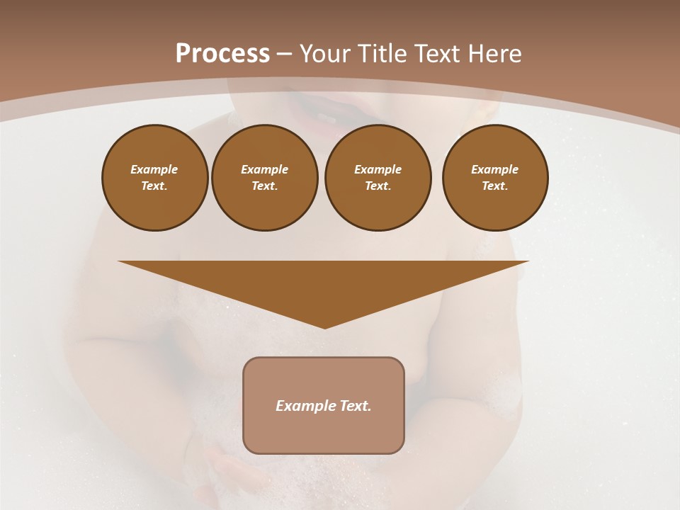 Smile Baby In Bath With Two Teeths PowerPoint Template