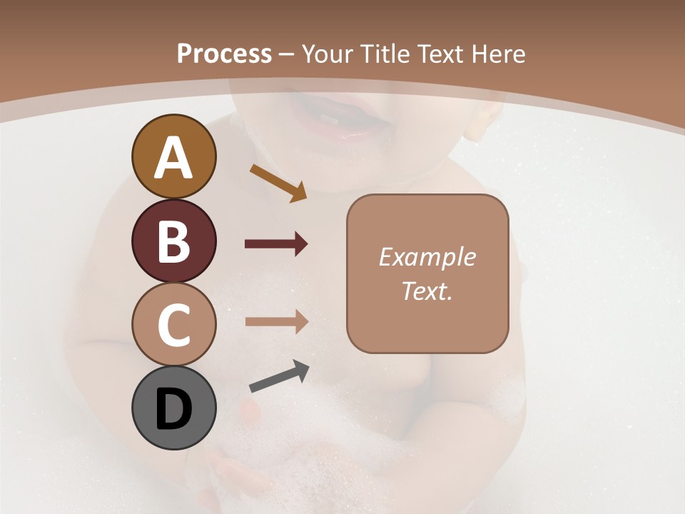 Smile Baby In Bath With Two Teeths PowerPoint Template
